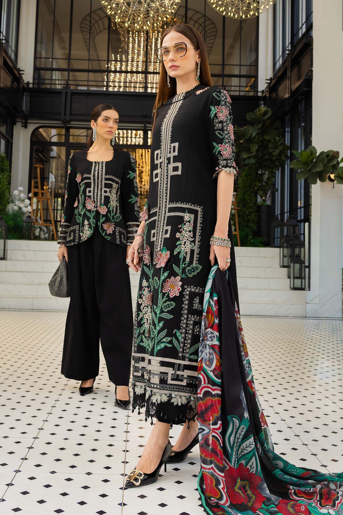 3 Piece Unstitched Embroidered Jacquard Lawn Suit | EL-26-11