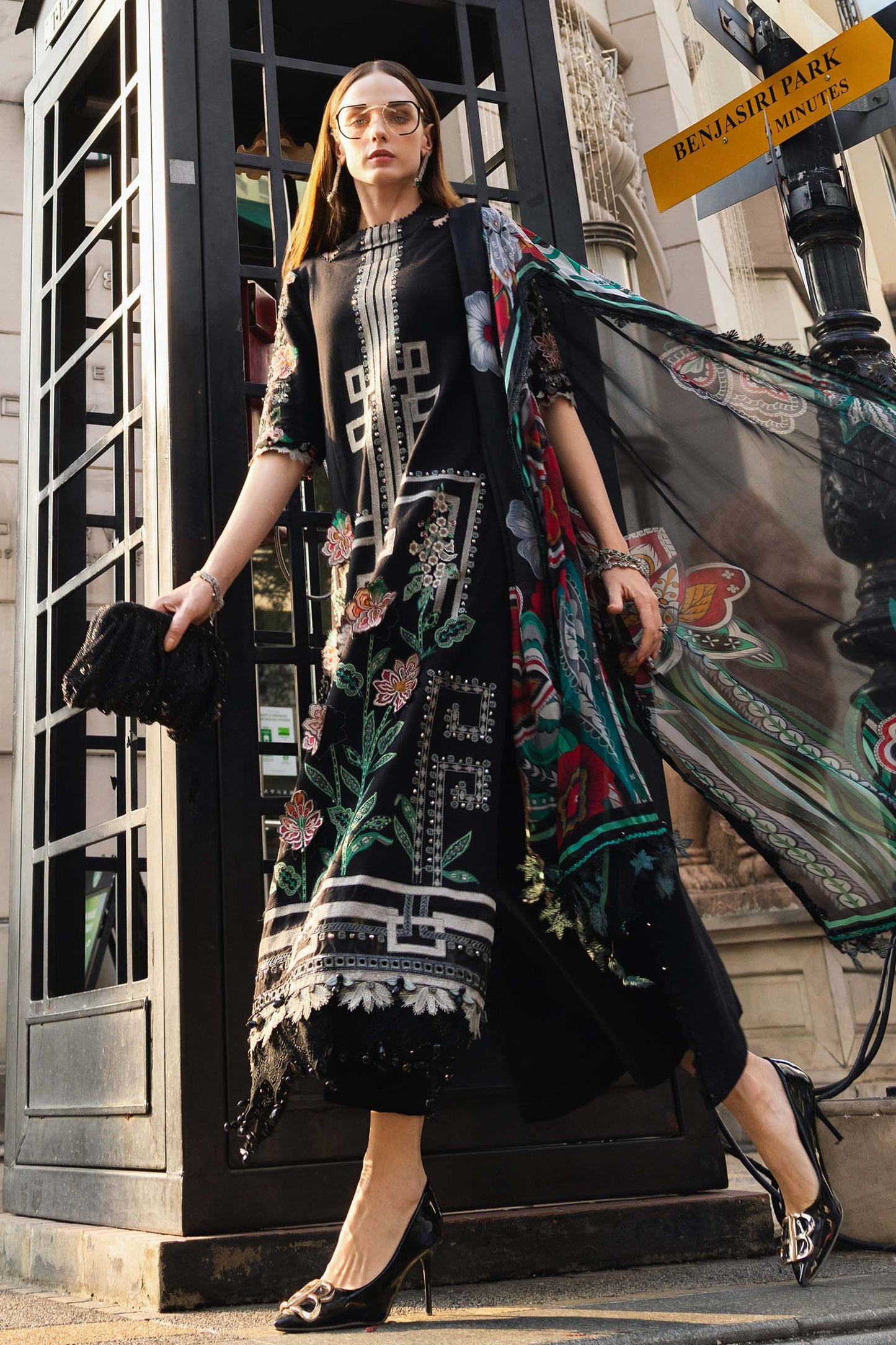 3 Piece Unstitched Embroidered Jacquard Lawn Suit | EL-26-11