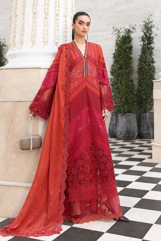 3 Piece Unstitched Embroidered Lawn Suit | EL-26-13