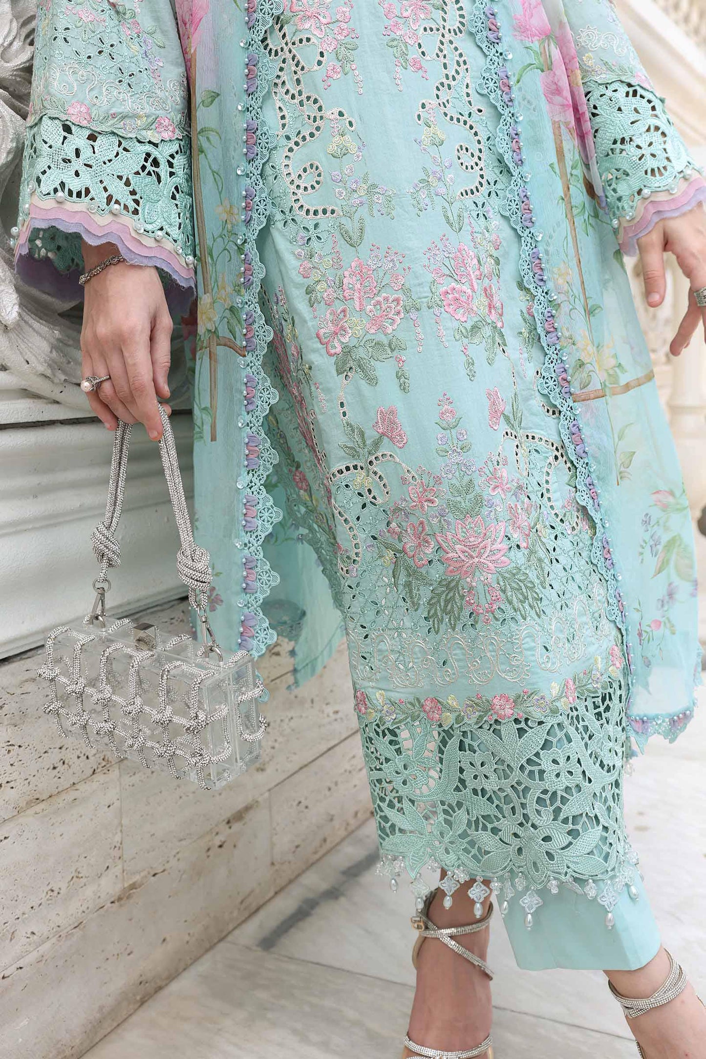 3 Piece Unstitched Embroidered Lawn Suit | EL-26-15