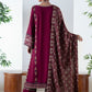 3 Piece Embroidered Khaddar Malalai - FSU5670