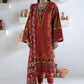 3 Piece Embroidered Khaddar Badrai - FSU5673