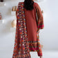 3 Piece Embroidered Khaddar Badrai - FSU5673