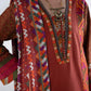 3 Piece Embroidered Khaddar Badrai - FSU5673