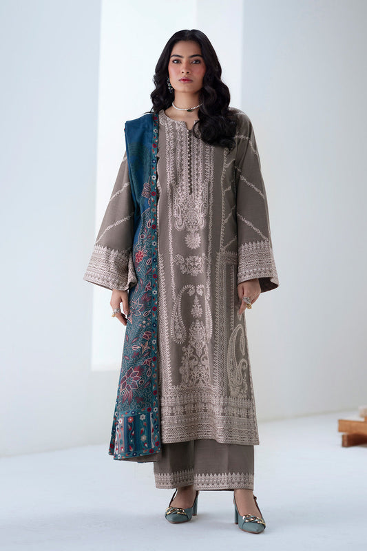 3 Piece Embroidered Khaddar Angeza - FSU5679
