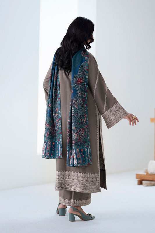 3 Piece Embroidered Khaddar Angeza - FSU5679