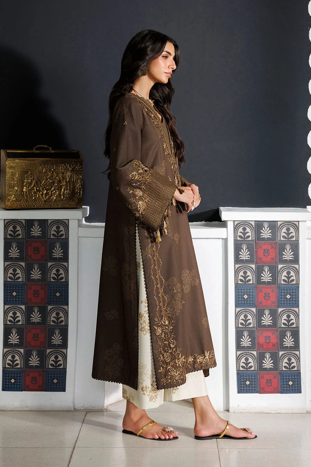 IPF-25 Embroidered Printed Viscose Linen