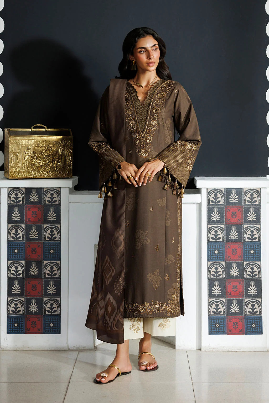 IPF-25 Embroidered Printed Viscose Linen