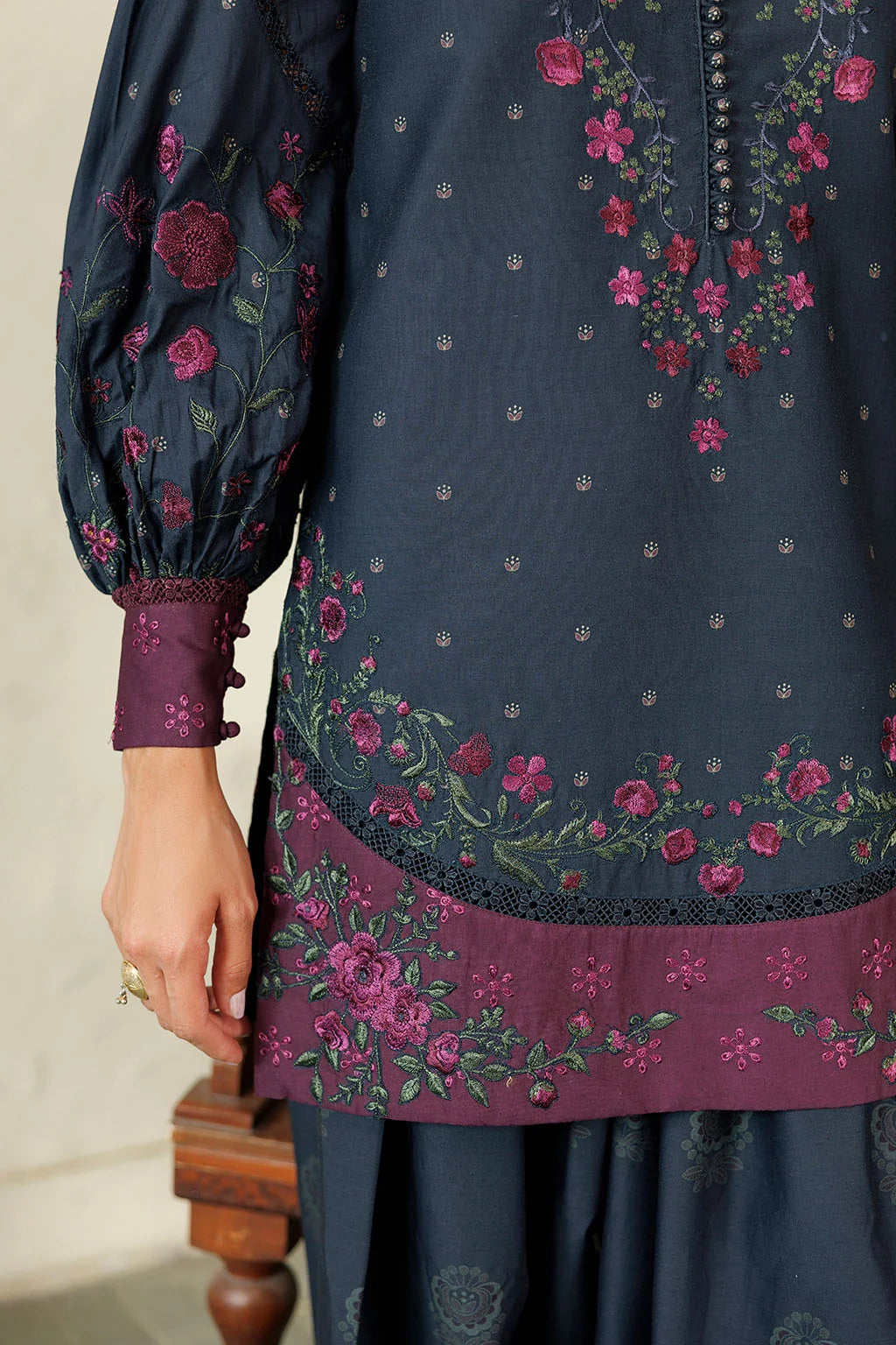 IPF-26 Embroidered Printed Viscose Linen