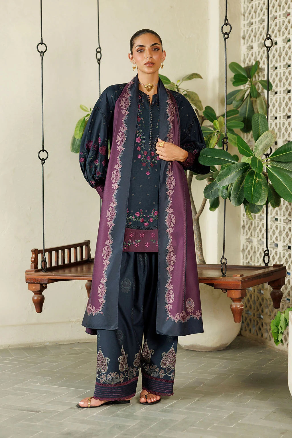IPF-26 Embroidered Printed Viscose Linen