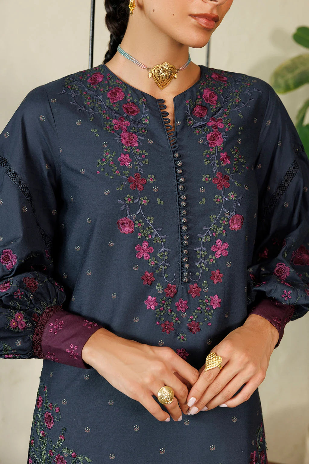 IPF-26 Embroidered Printed Viscose Linen