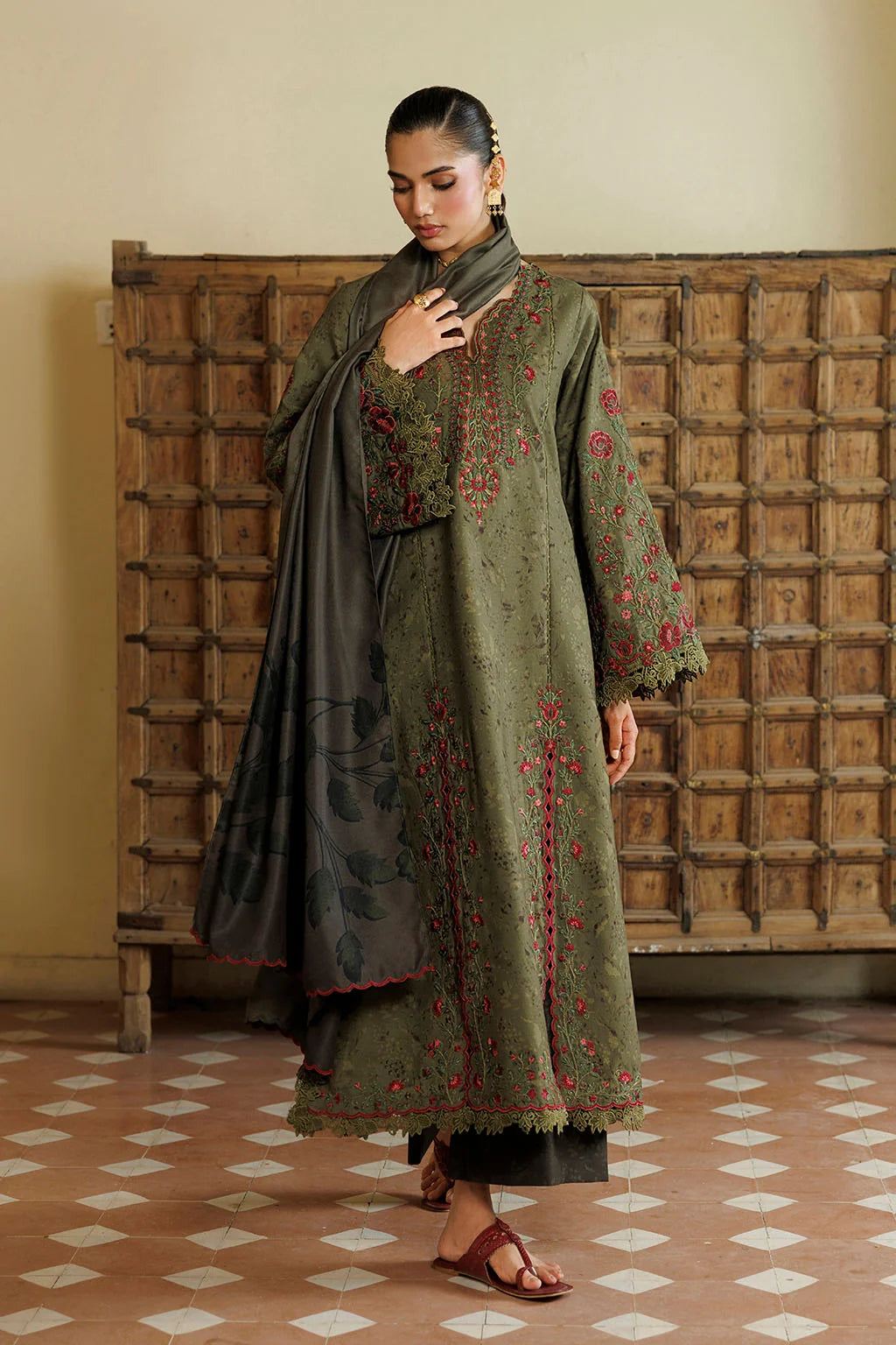 IPF-27 Embroidered Printed Viscose Linen