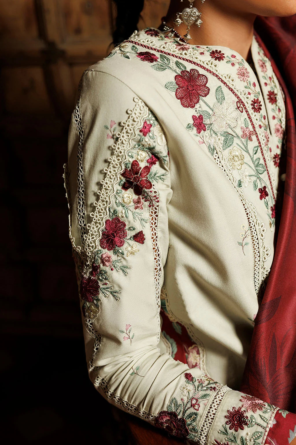 IPF-28 Embroidered Printed Viscose Linen