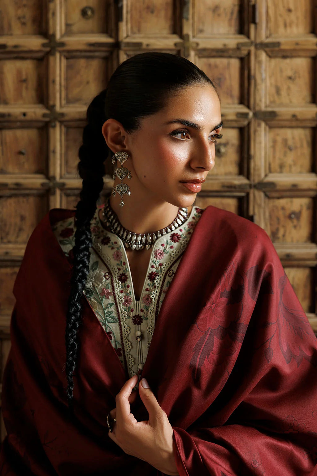 IPF-28 Embroidered Printed Viscose Linen