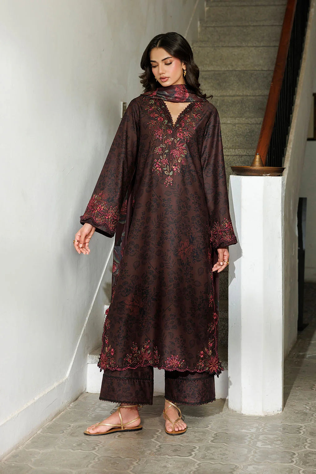 IPF-29 Embroidered Printed Viscose Linen