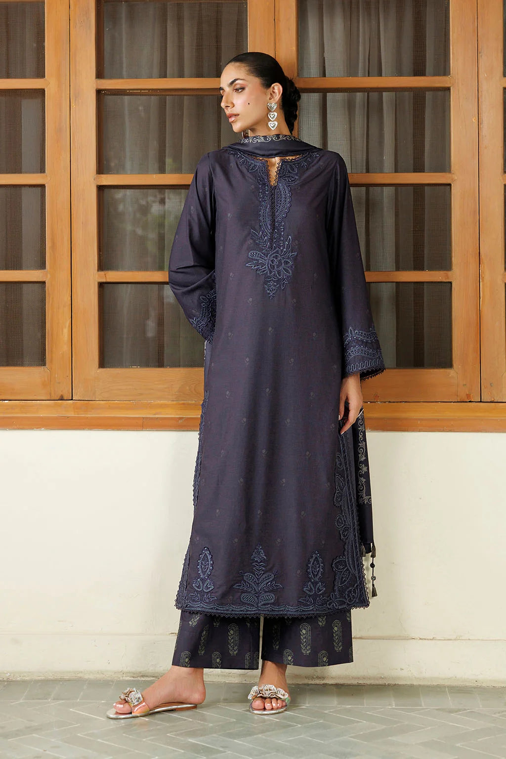 IPF-30 Embroidered Printed Viscose Linen