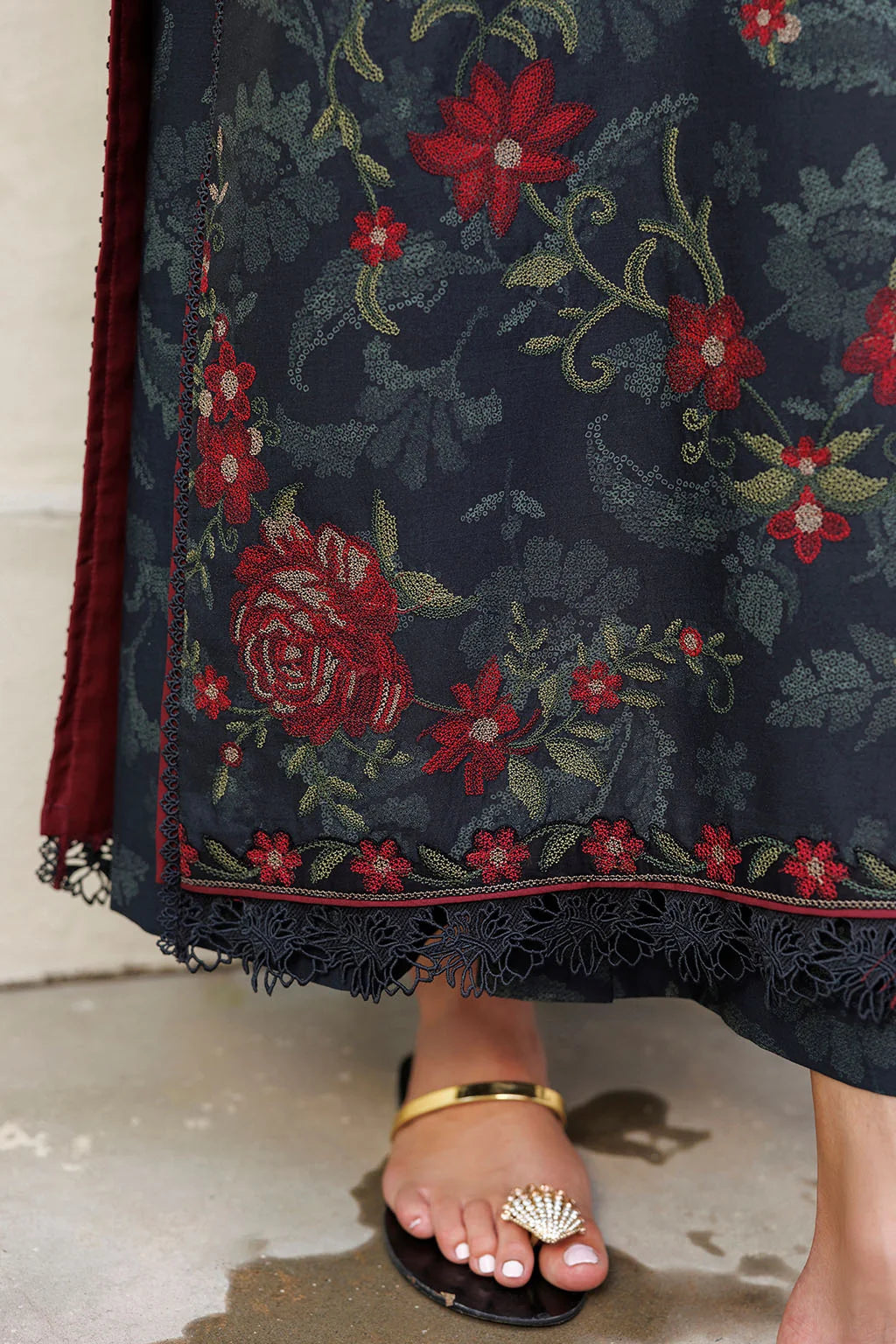 IPF-31 Embroidered Printed Viscose Linen