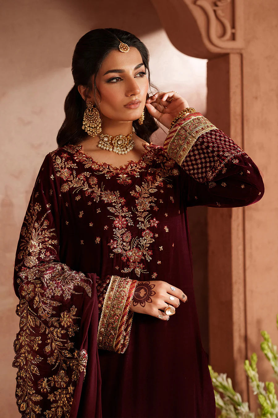 IV-55 Embroidered Velvet