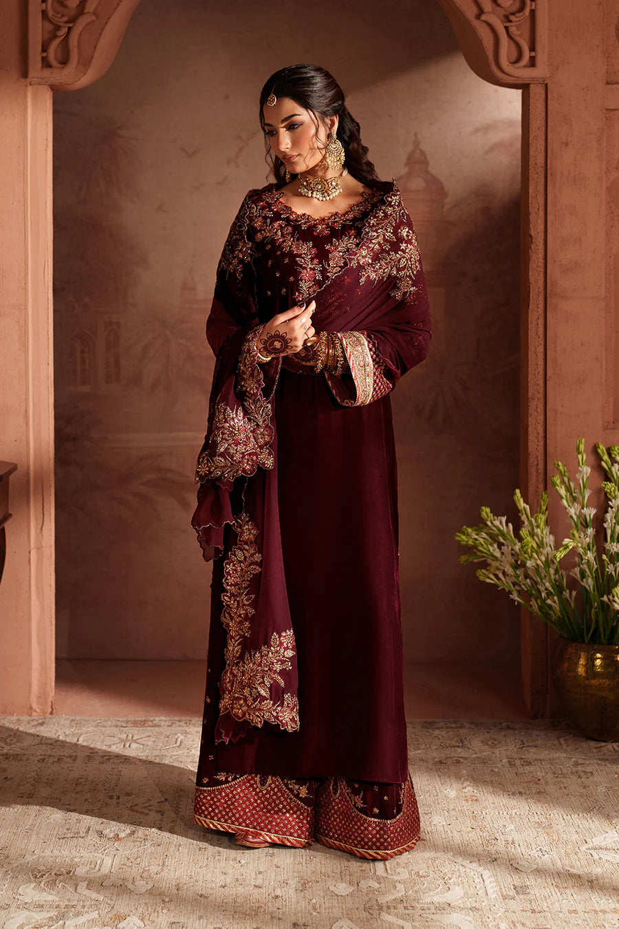 IV-55 Embroidered Velvet