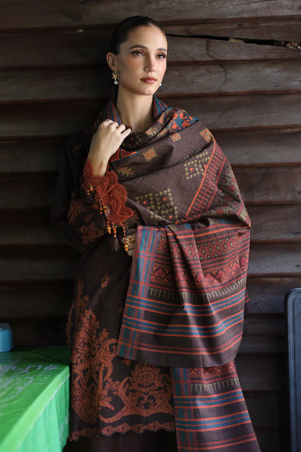 3 Piece Printed Khaddar Suit with Printed Khaddar Dupatta | K-62012