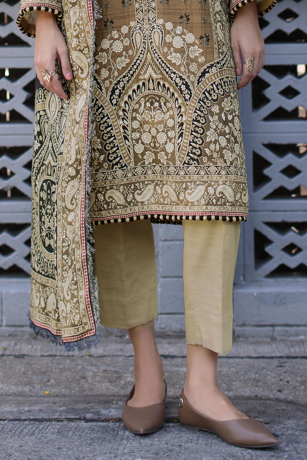3 Piece Printed Khaddar Suit with Printed Khaddar Dupatta | K-62013