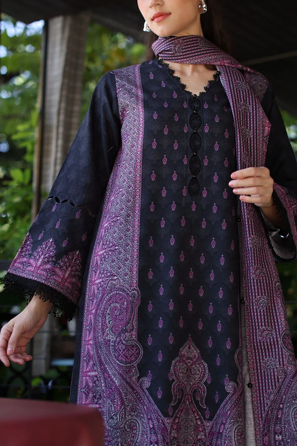 3 Piece Printed Khaddar Suit with Printed Khaddar Dupatta | K-62014