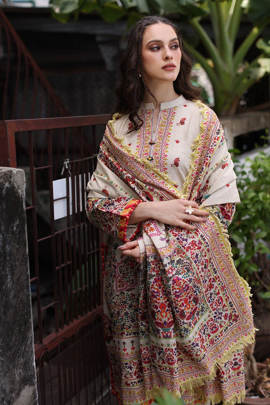 3 Piece Printed Khaddar Suit with Printed Khaddar Dupatta and Printed Trouser | K-62077