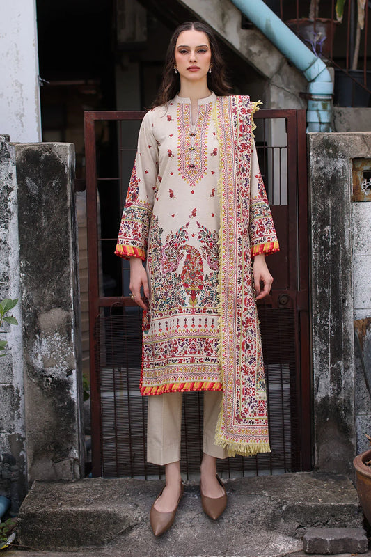 3 Piece Printed Khaddar Suit with Printed Khaddar Dupatta and Printed Trouser | K-62077