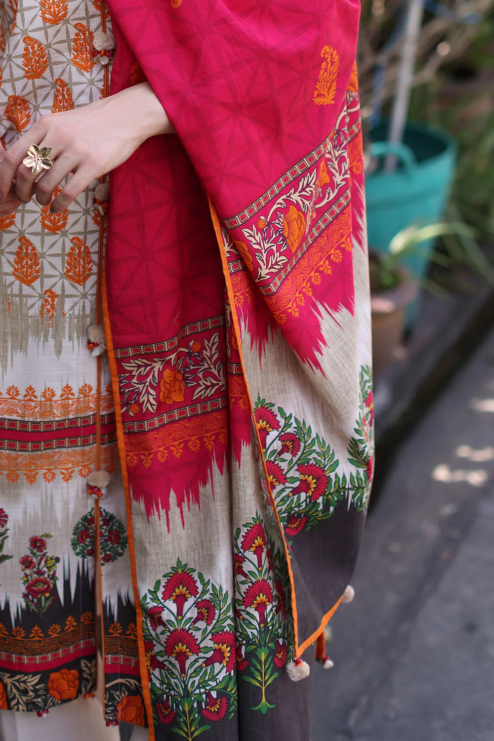3 Piece Printed Khaddar Suit with Printed Khaddar Dupatta | K-62089