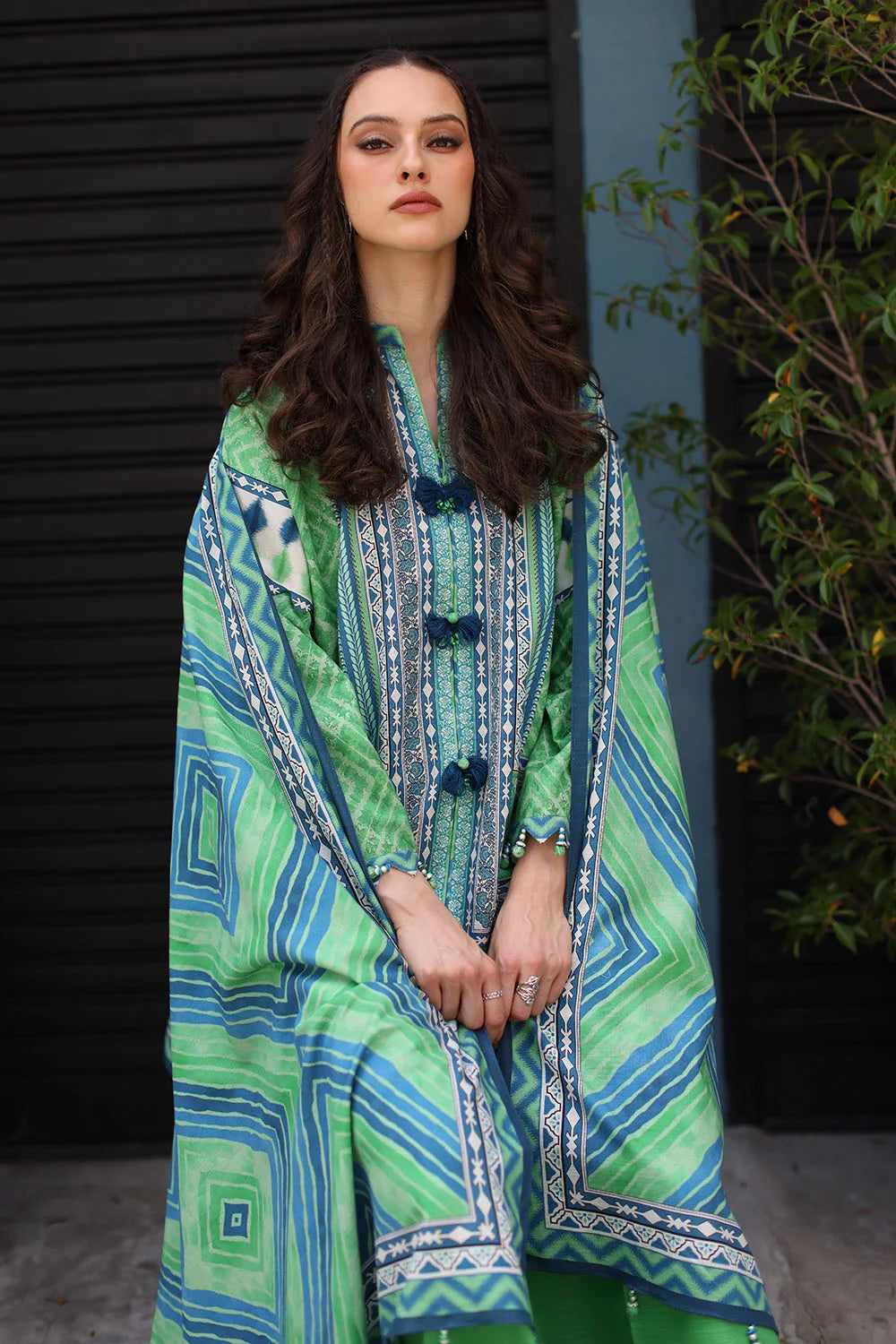 3 Piece Printed Khaddar Suit with Printed Khaddar Dupatta | K-62109
