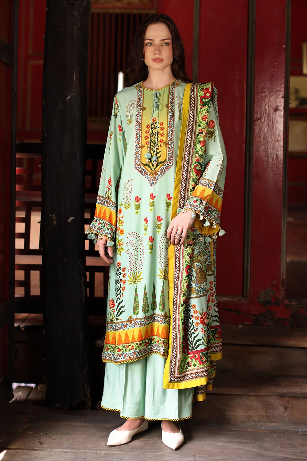 3 Piece Printed Linen Suit with Printed Linen Dupatta | LT-62004