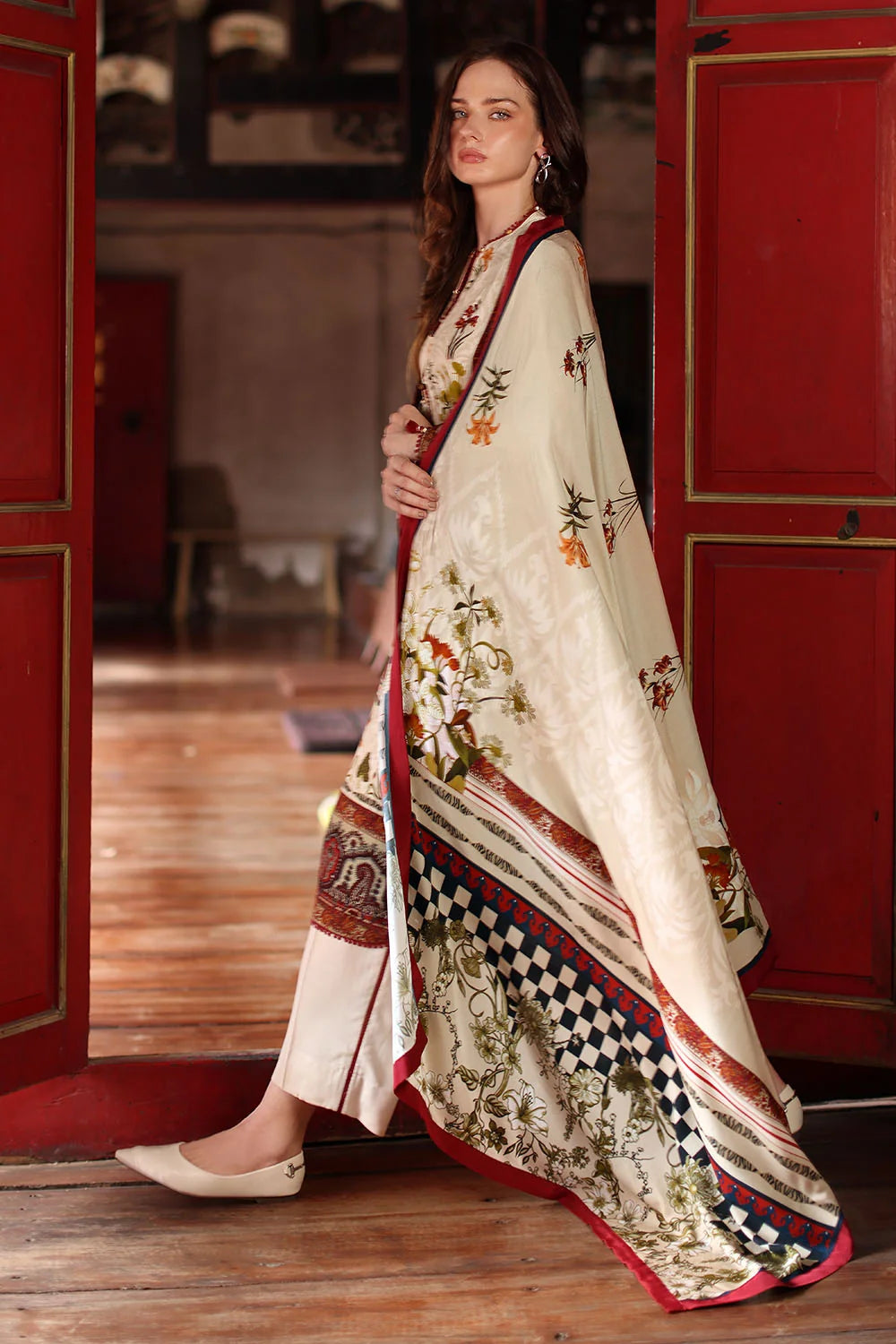 3 Piece Printed Linen Suit with Printed Linen Dupatta | LT-62005