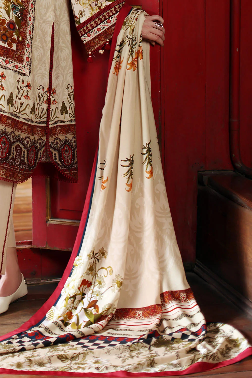 3 Piece Printed Linen Suit with Printed Linen Dupatta | LT-62005