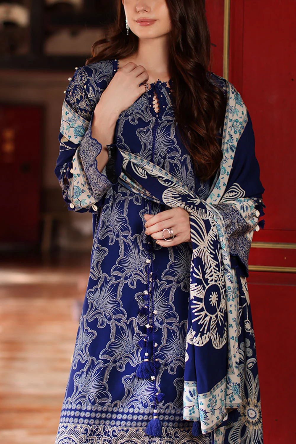 3 Piece Printed Linen Suit with Printed Linen Dupatta | LT-62023