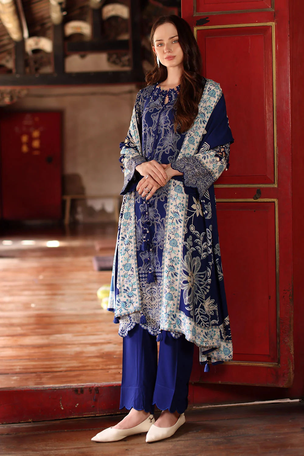 3 Piece Printed Linen Suit with Printed Linen Dupatta | LT-62023