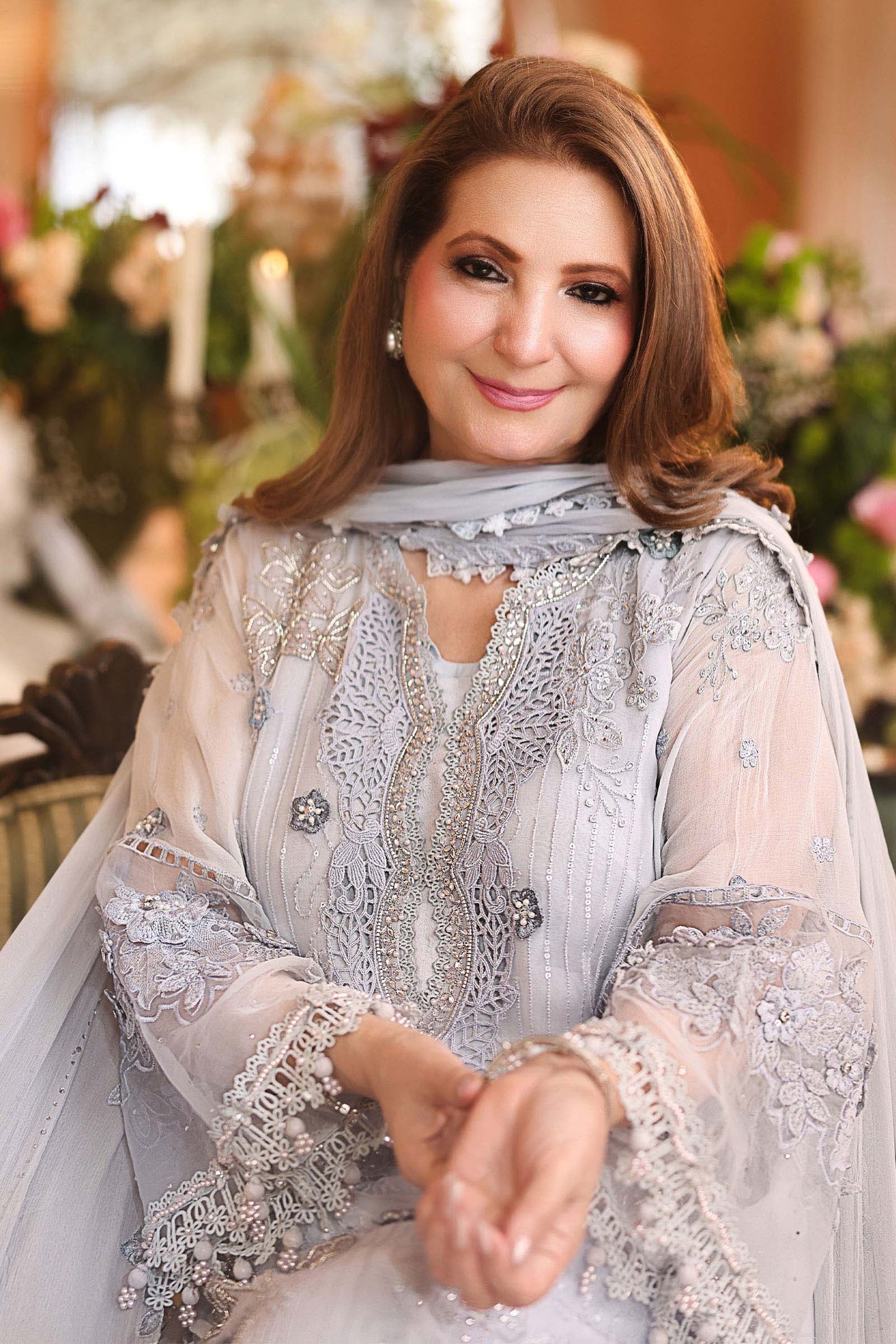 3 Piece Embroidered Chiffon Suit | MPC-26-206