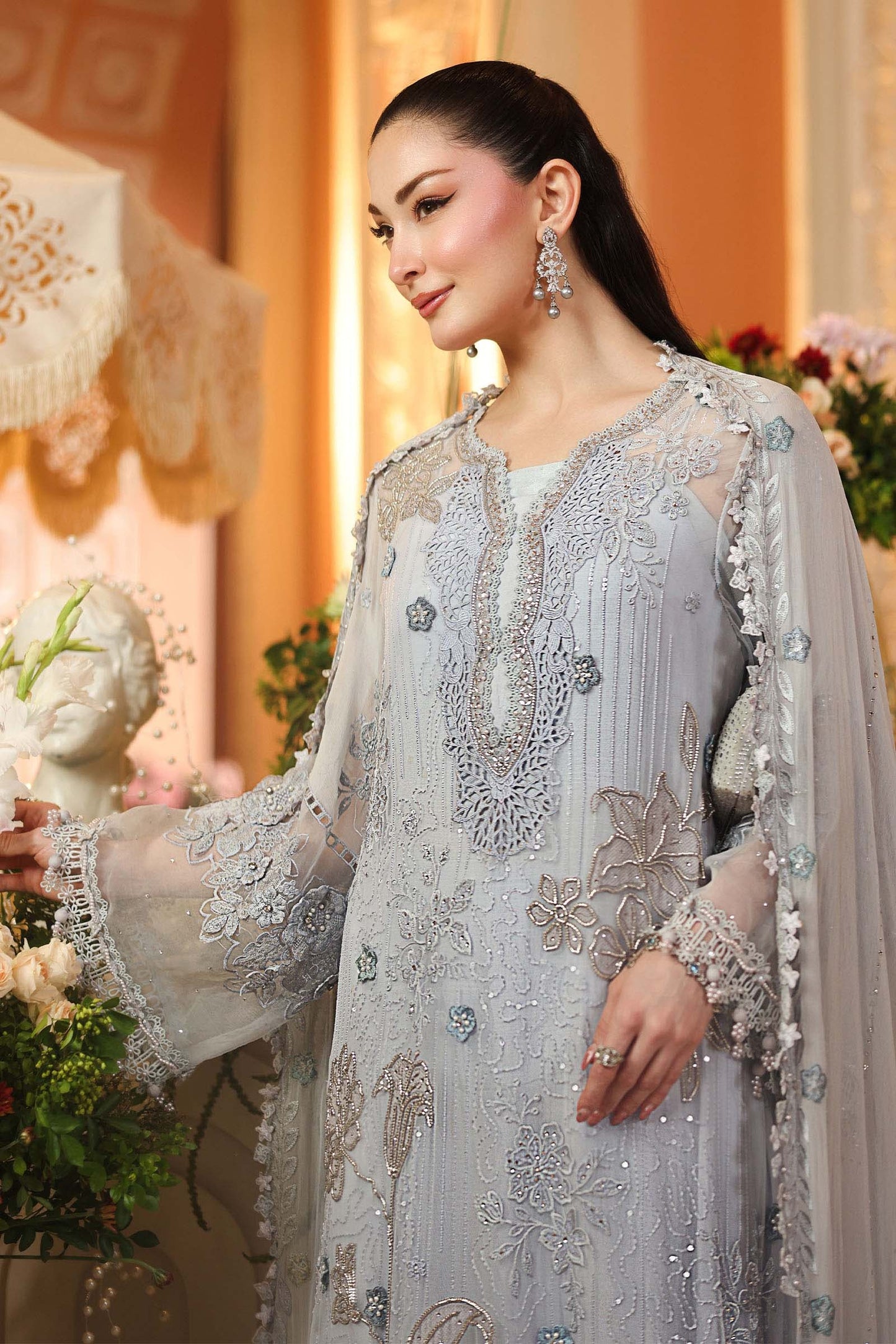 3 Piece Embroidered Chiffon Suit | MPC-26-206