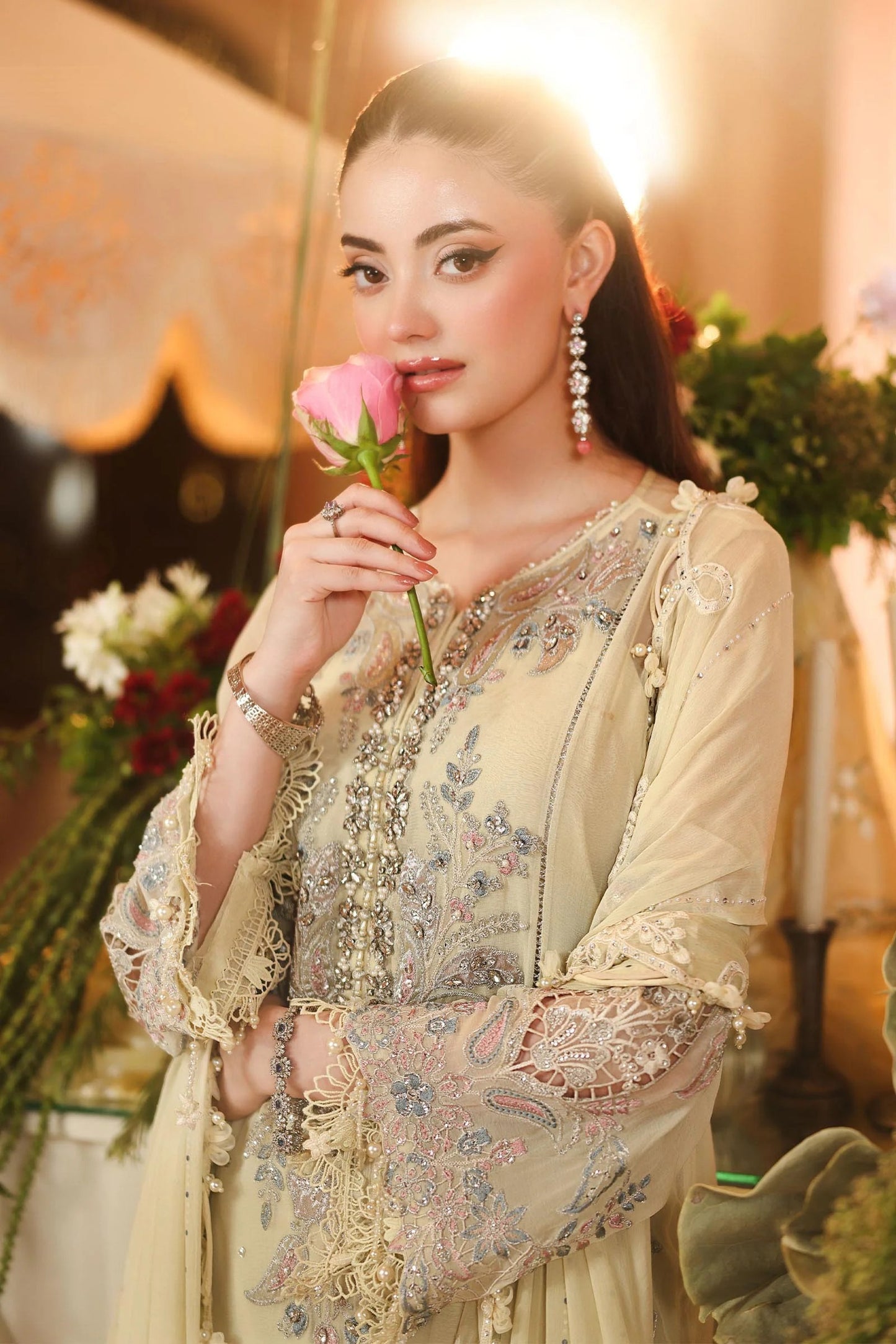 3 Piece Embroidered Chiffon Suit | MPC-26-208