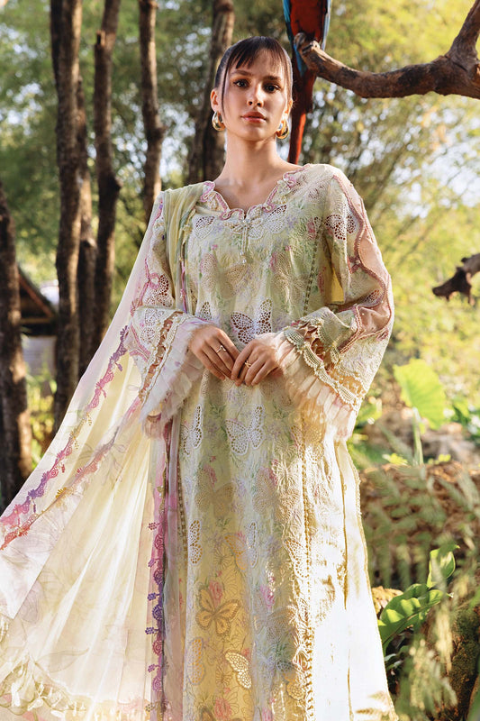 3 Piece Unstitched Embroidered Lawn Suit | MPT-2901-B
