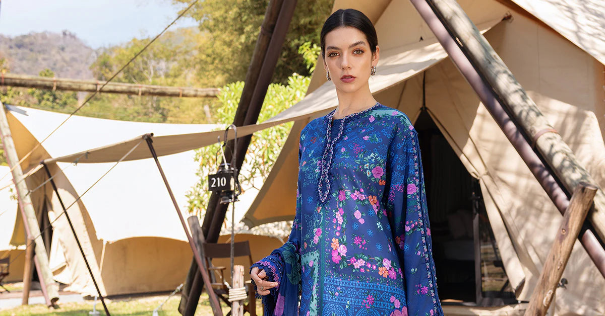 3 Piece Unstitched Embroidered Lawn Suit | MPT-2904-B