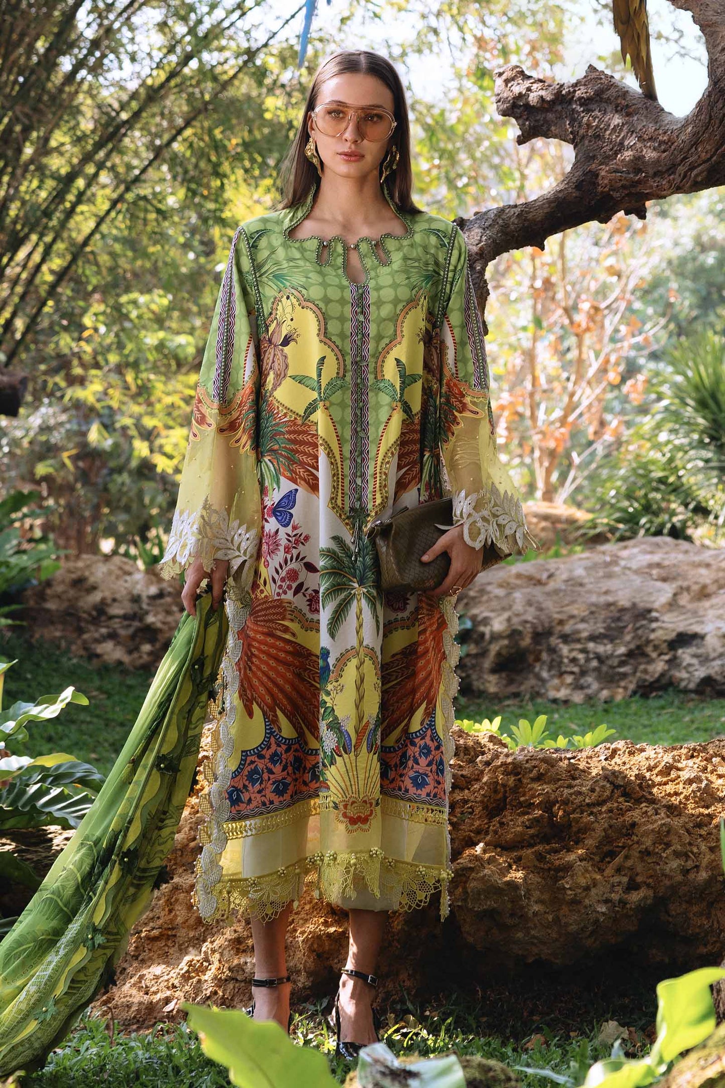 3 Piece Unstitched Embroidered Lawn Suit | MPT-2905-B
