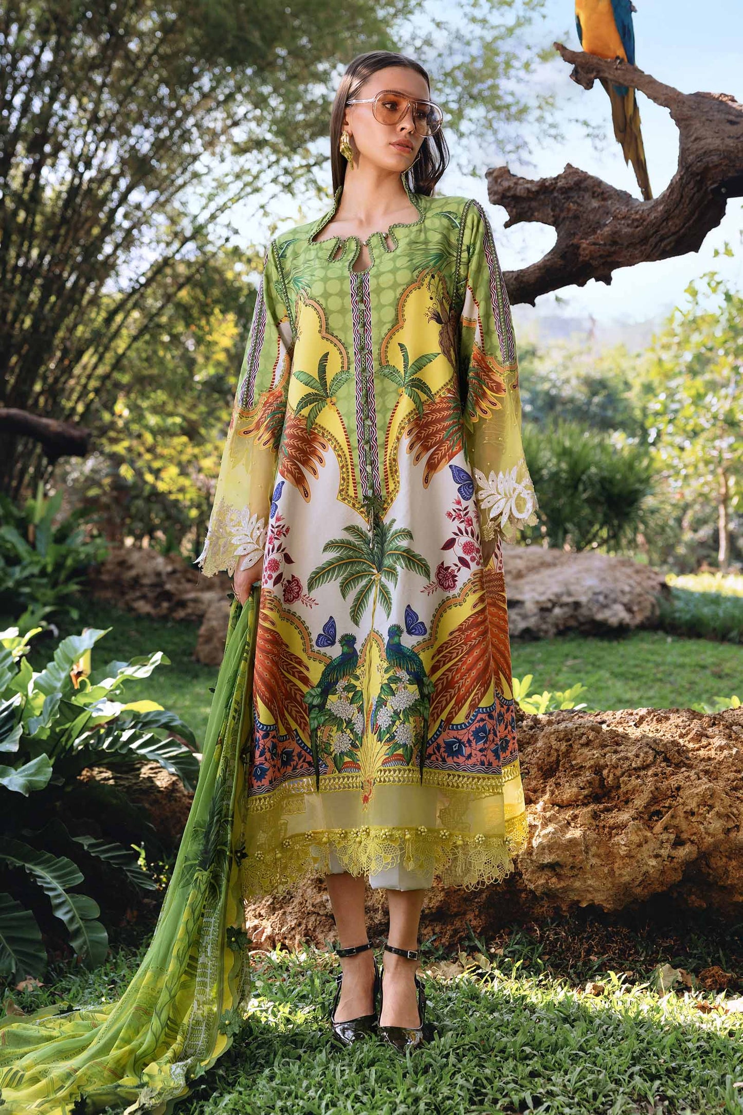 3 Piece Unstitched Embroidered Lawn Suit | MPT-2905-B