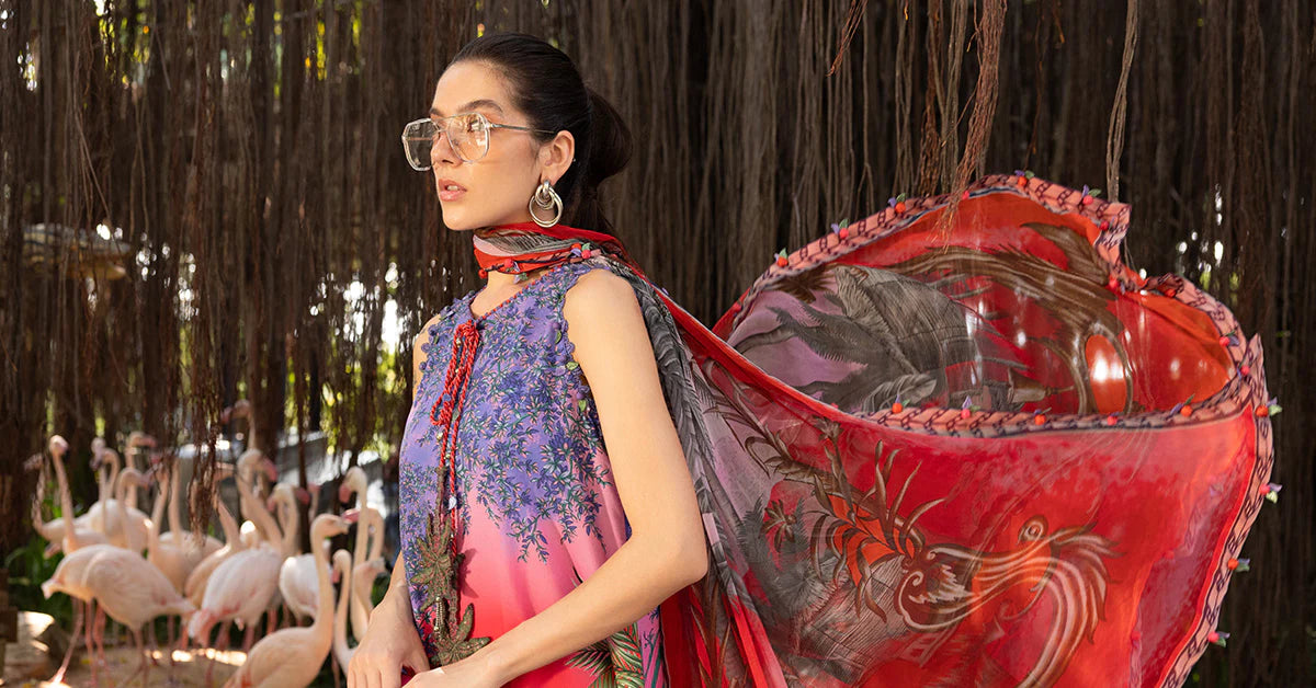 3 Piece Unstitched Embroidered Lawn Suit | MPT-2907-B