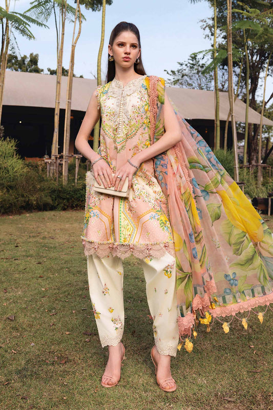 3 Piece Unstitched Embroidered Lawn Suit | MPT-2908-A