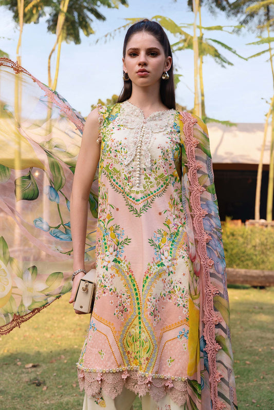 3 Piece Unstitched Embroidered Lawn Suit | MPT-2908-A