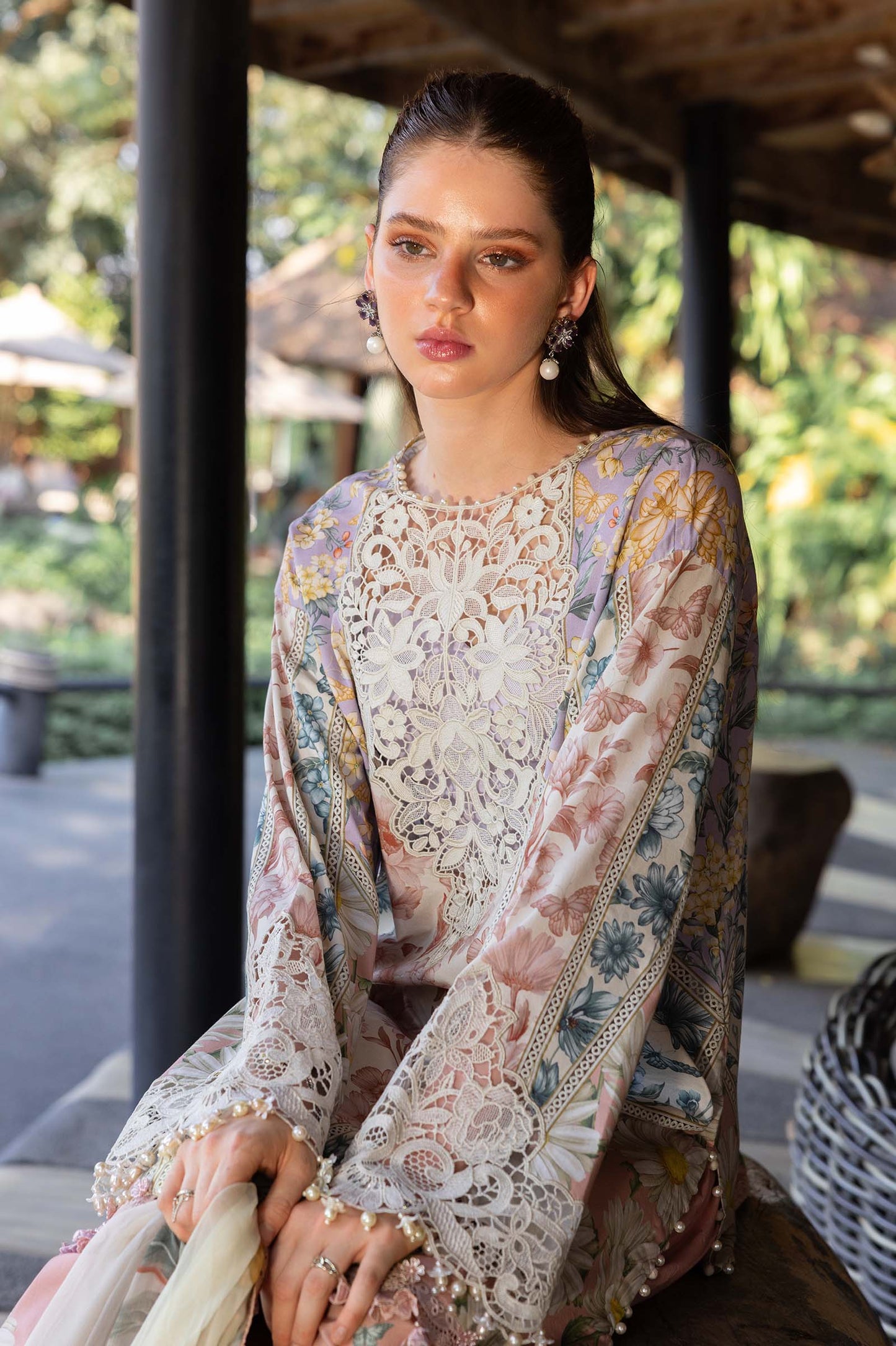 3 Piece Unstitched Embroidered Lawn Suit | MPT-2910-B