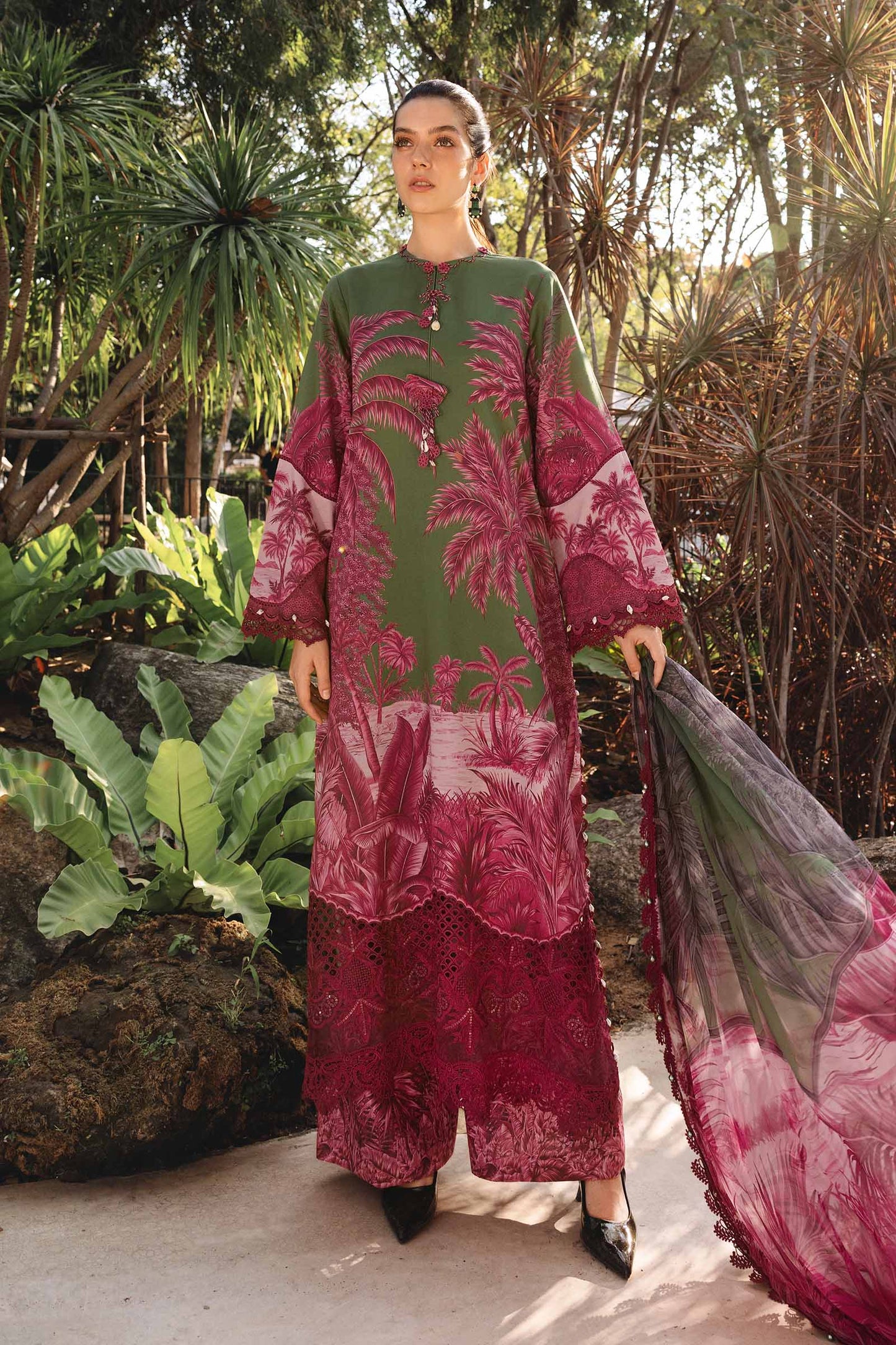 3 Piece Unstitched Embroidered Lawn Suit | MPT-2911-B