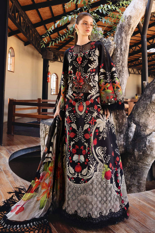 3 Piece Unstitched Embroidered Lawn Suit | MPT-2912-B