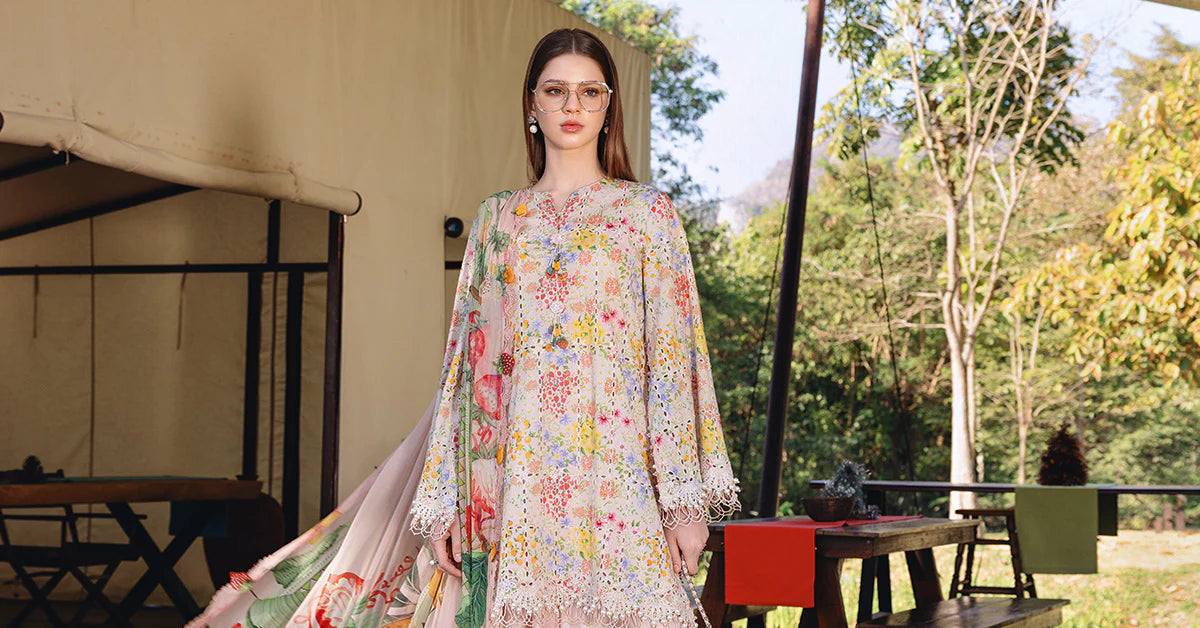 3 Piece Unstitched Embroidered Lawn Suit | MPT-2914-A