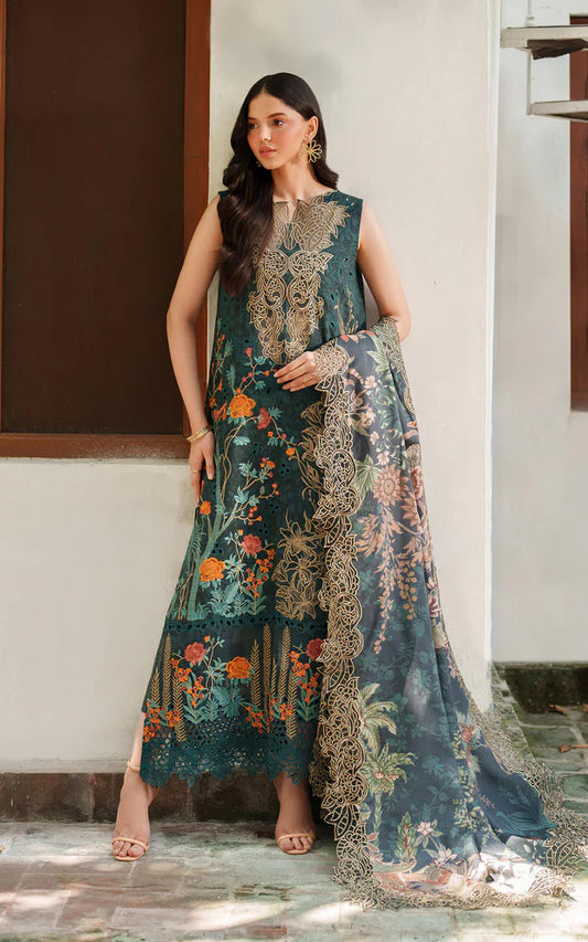 Nora LWC25-01 | 3pcs Embroidered Unstitched Winter